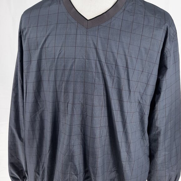 Pro Tour Golf Pullover Navy Windbreaker Jacket Men's Size XL V Neck Long Sleeve - Picture 2 of 5
